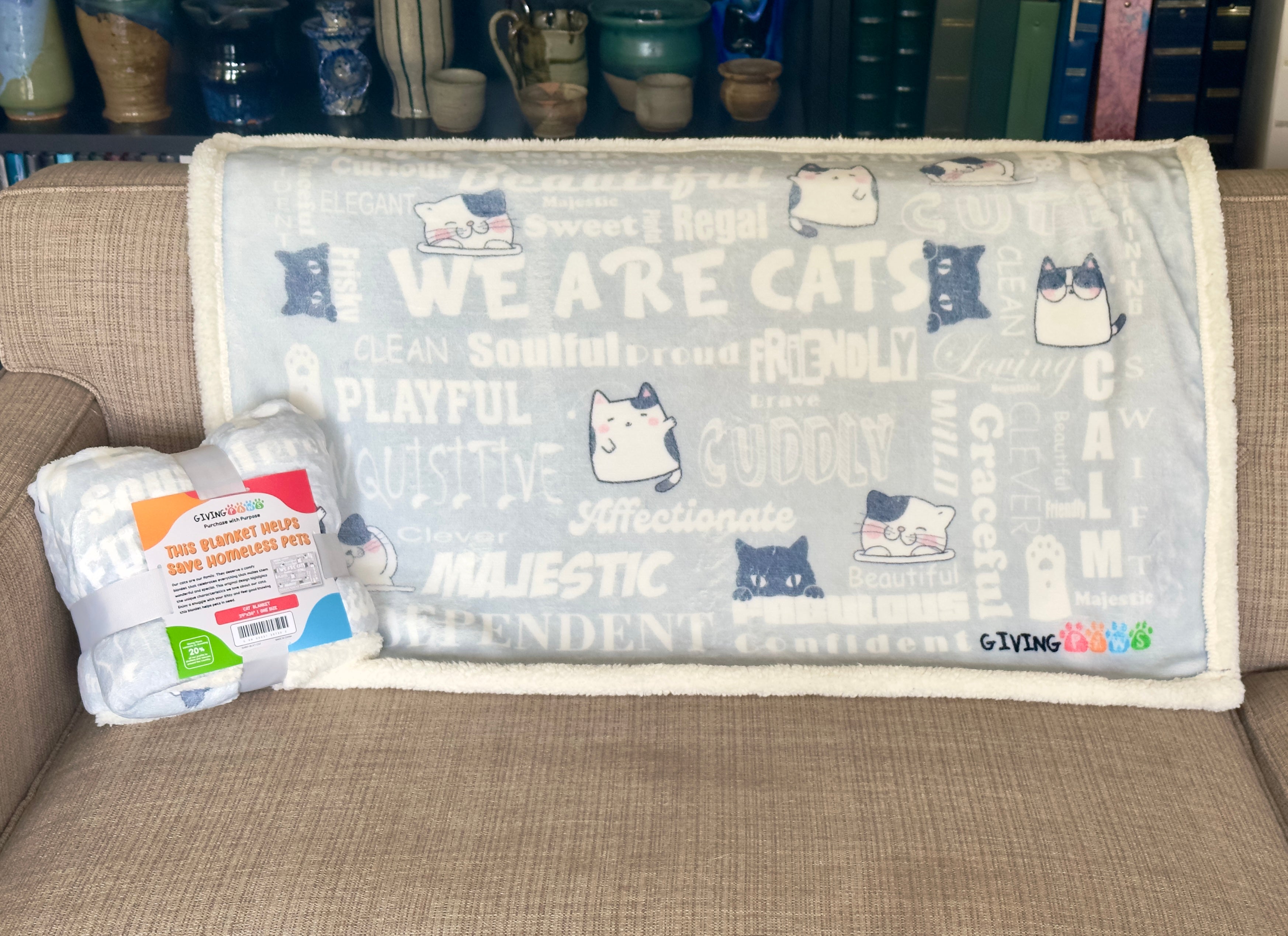 Plush Sherpa Blanket - We Are Cats