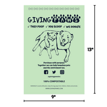 Load image into Gallery viewer, Compostable Dog Poop Bags - 6 rolls, 90 bags Poop Bags - dogs GivingPaws