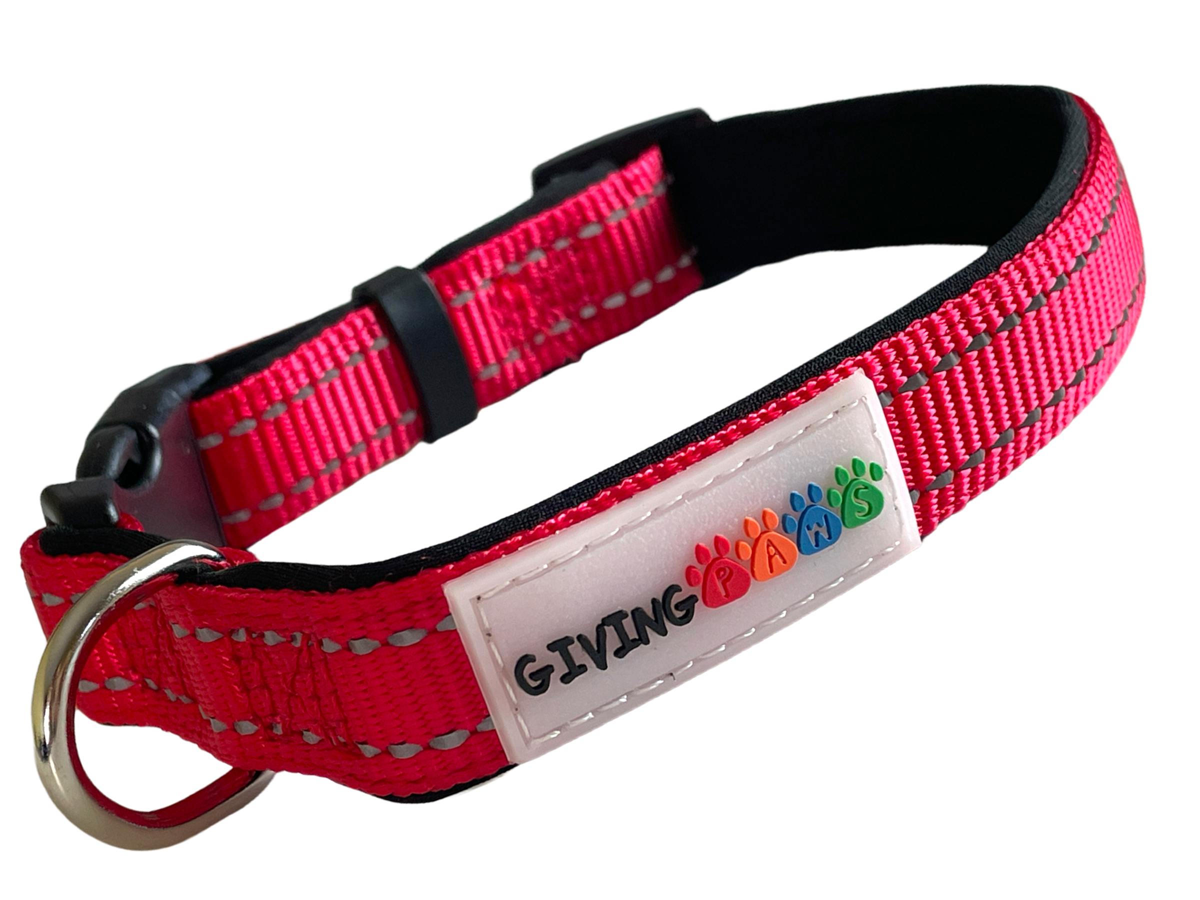 Reflective Padded Nylon Dog Collar