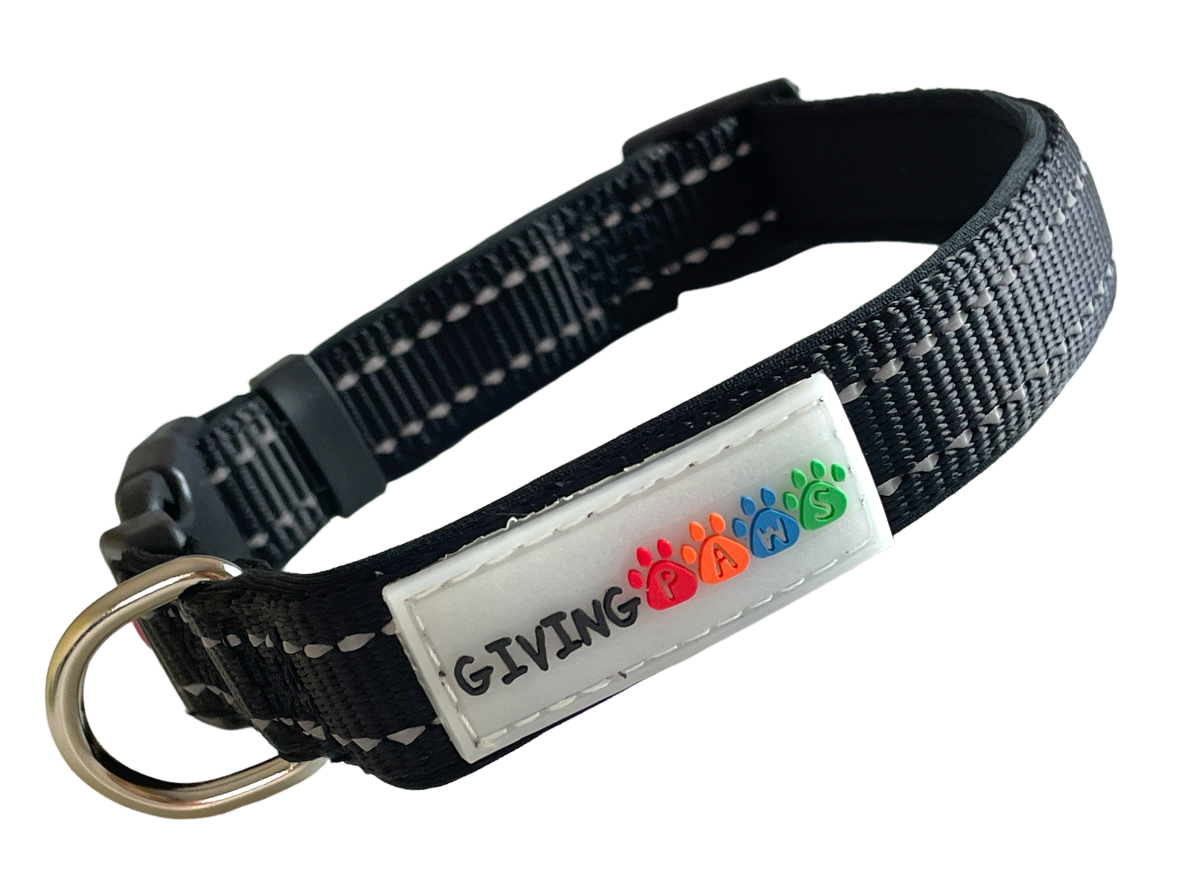 Reflective Padded Nylon Dog Collar