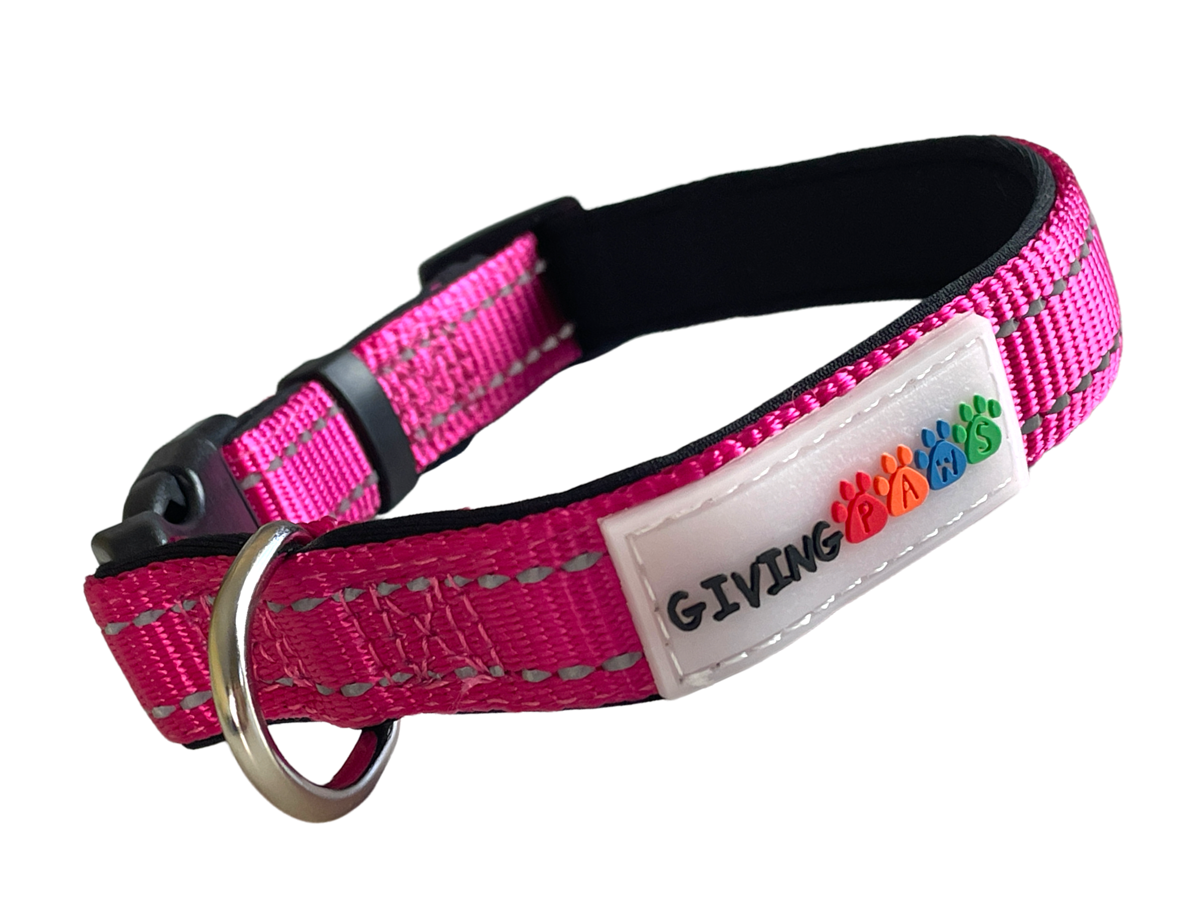 Reflective Padded Nylon Dog Collar