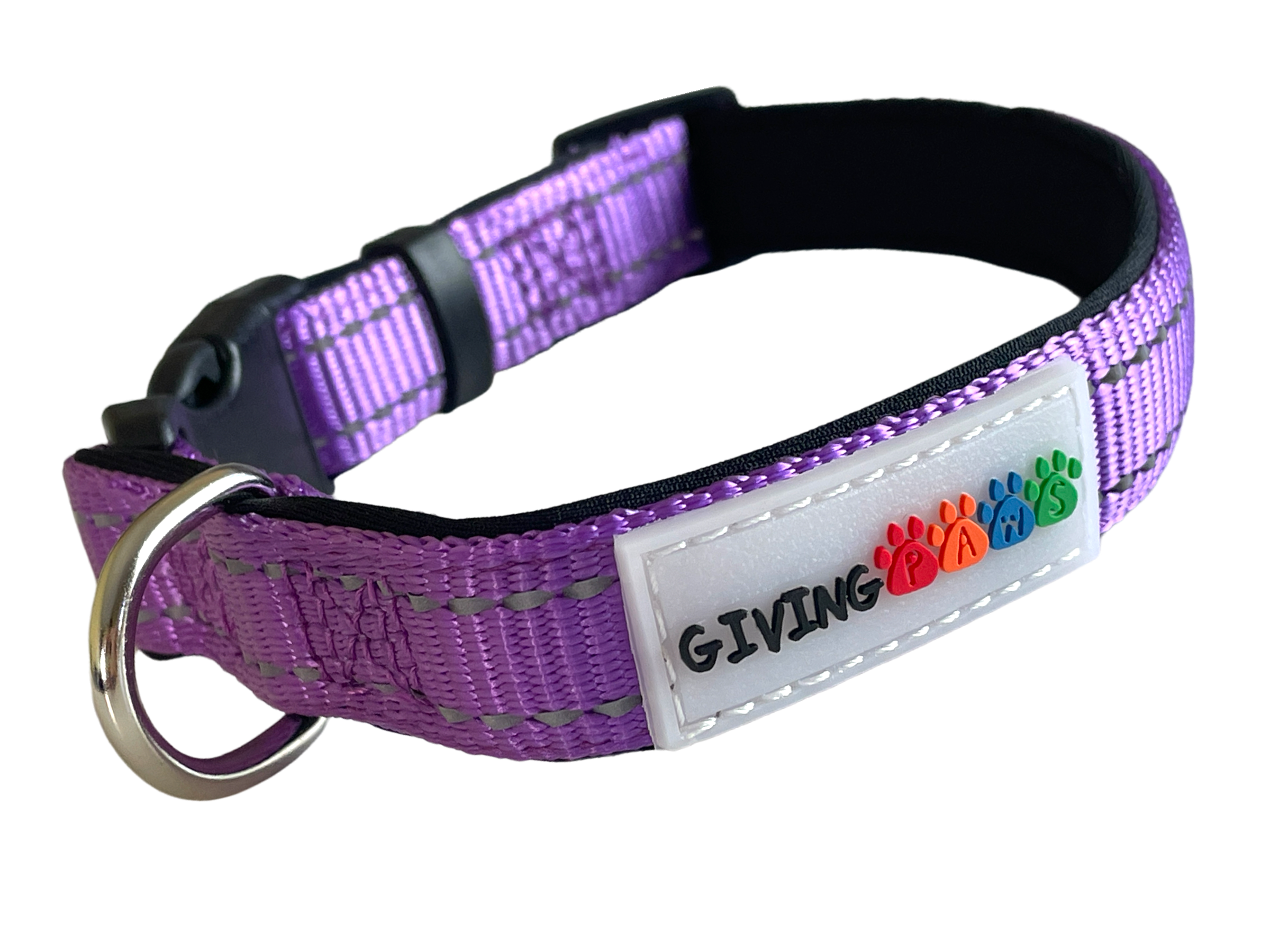 Reflective Padded Nylon Dog Collar