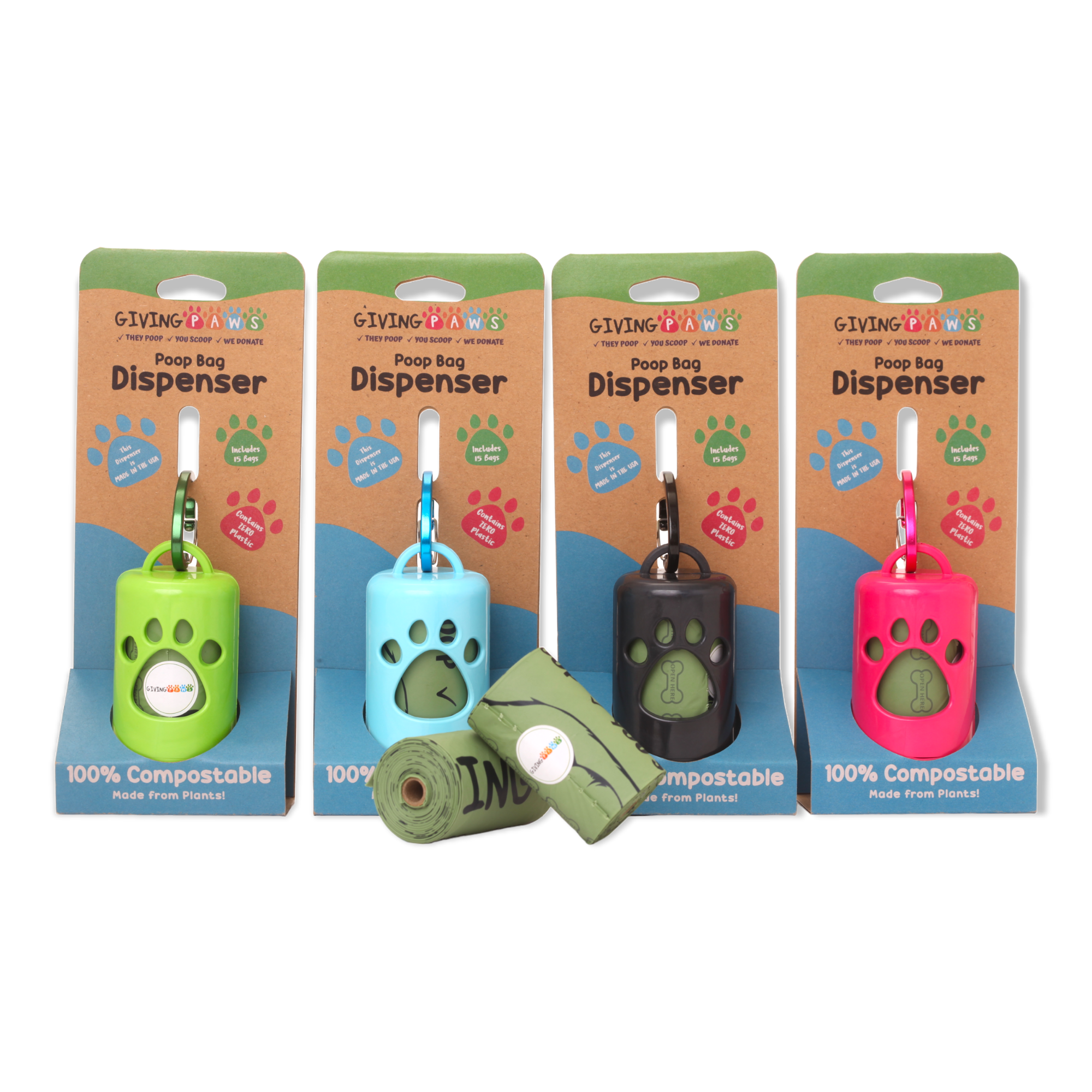 Compostable Poop Bag Dispenser | Los Angeles, CA | Giving Paws