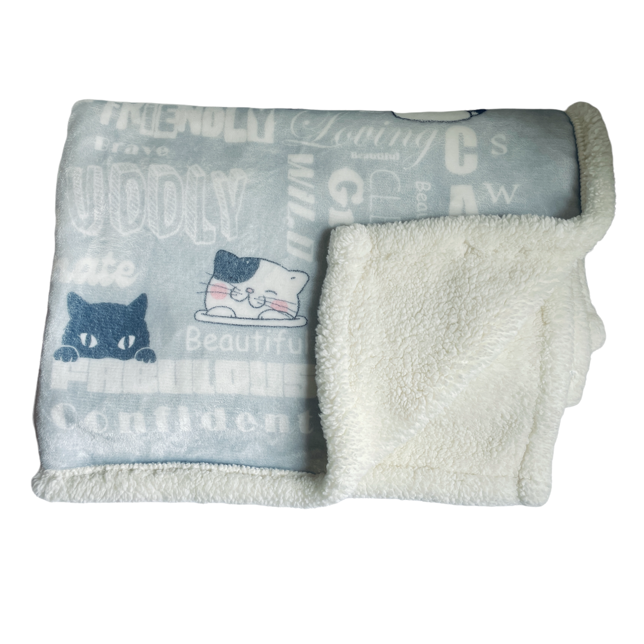 Plush Sherpa Blanket - We Are Cats